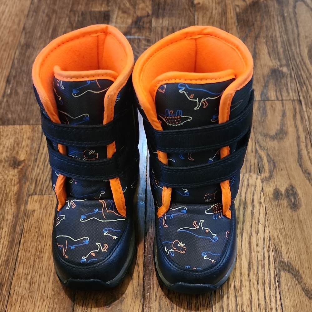 Carter's Blue and Orange Light Up Toddler Winter Boots High-Top Style